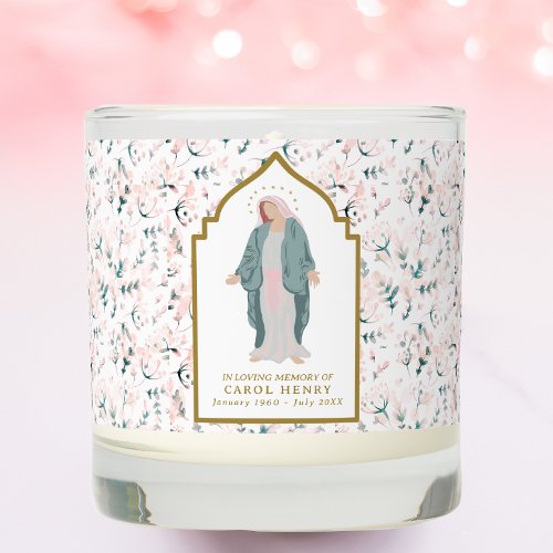 Blessed Mother Catholic In Memory Prayer Scented Candle