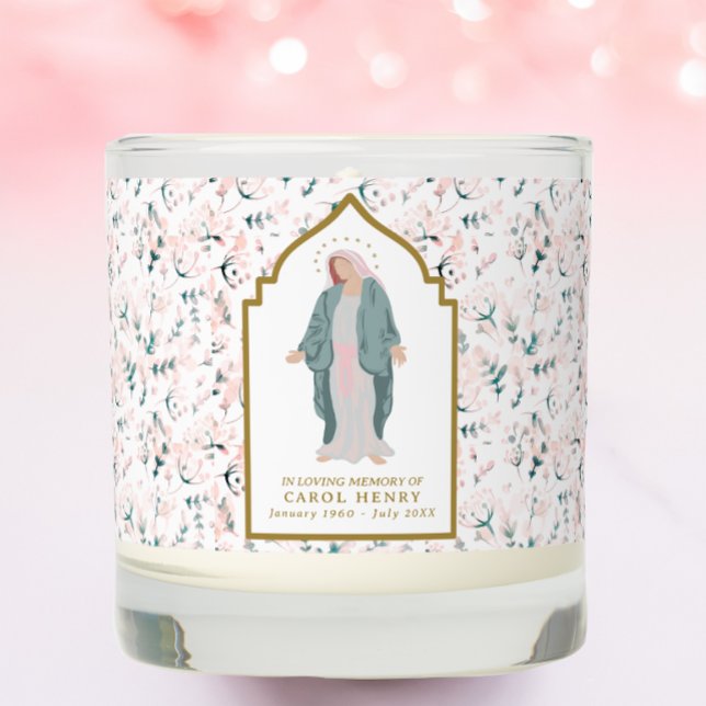 Blessed Mother Catholic In Memory Prayer Scented Candle (Creator Uploaded)