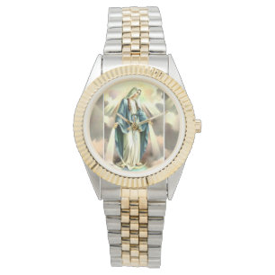 Blessed Mother Gold/Silver toned watch