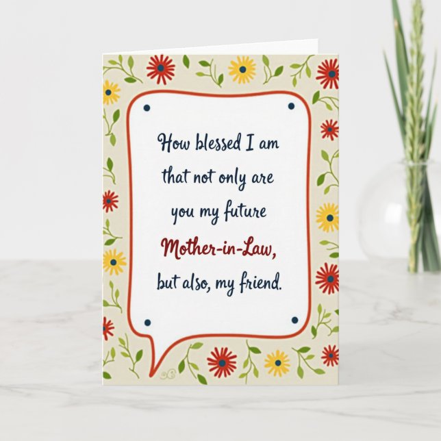Blessed Mother In Law Card (Front)