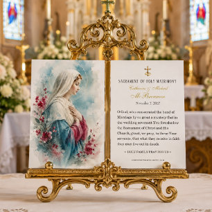 Blessed Mother Marian Holy Matrimony Favor
