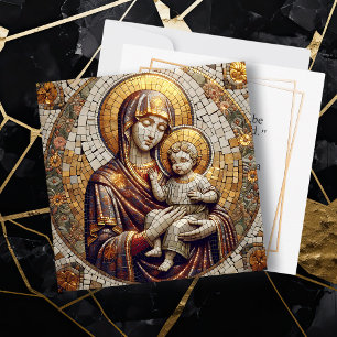 Blessed Mother Mary and Baby Jesus Christmas Holiday Card