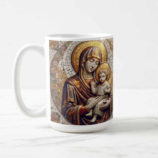 Blessed Mother Mary and Baby Jesus | Religoius Coffee Mug (Left)