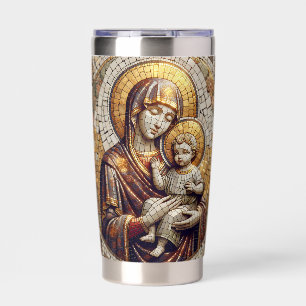 Blessed Mother Mary and Baby Jesus Religoius Insulated Tumbler