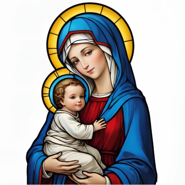 Blessed Mother Mary and Baby Jesus - Virgin Mary Cutout (Front)