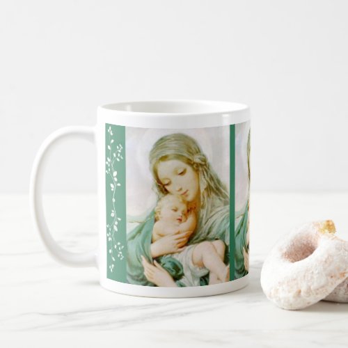 Blessed Mother Mary Baby Jesus Vintage Religious Coffee Mug