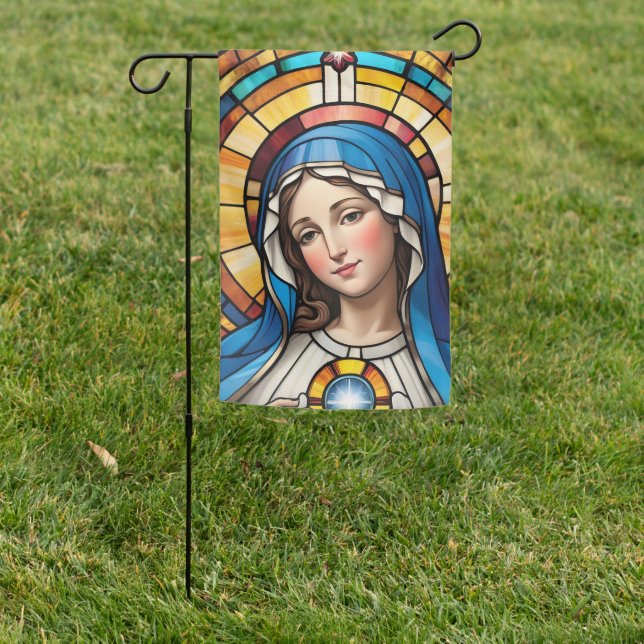 Blessed Mother Mary Lady of Grace - Virgin Mary Garden Flag (In SItu)