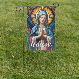 Blessed Mother Mary - Virgin Mary Welcome Garden Flag