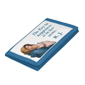Blessed Mother Monogrammed Trifold Wallet
