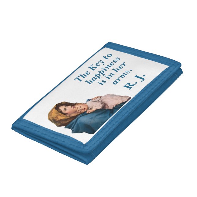 Blessed Mother Monogrammed Trifold Wallet (Bottom)