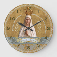 Blessed Mother Our Lady of Fatima Wall Clock
