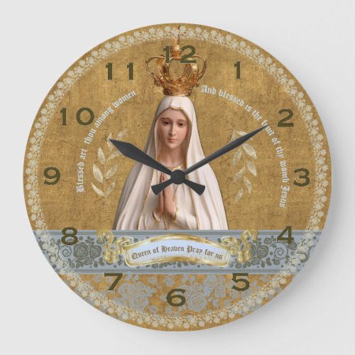 Blessed Mother Our Lady of Fatima Wall Clock