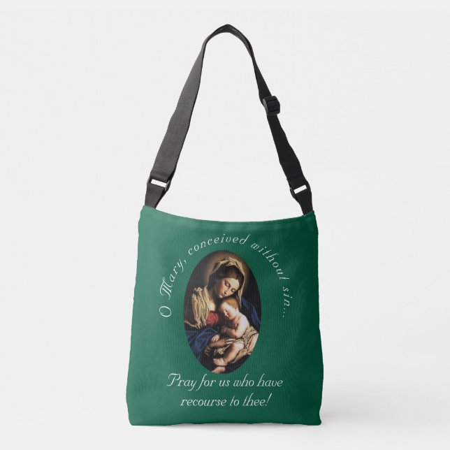 Blessed Mother Personalized Crossbody Bag (Front)