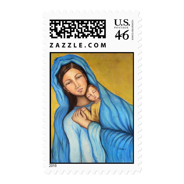 Blessed Mother Postage Stamps