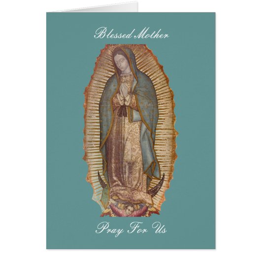 blessed mother pray for us cards (Front)