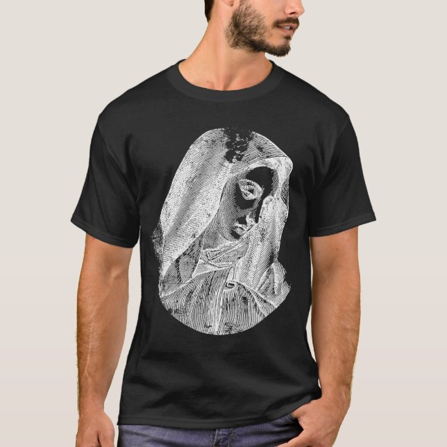 Blessed Mother Virgin Mary Aesthetic Religious Dis T-Shirt (Front)