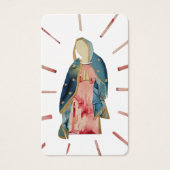 Blessed Mother Virgin Mary In Memory Prayer Card (Front)