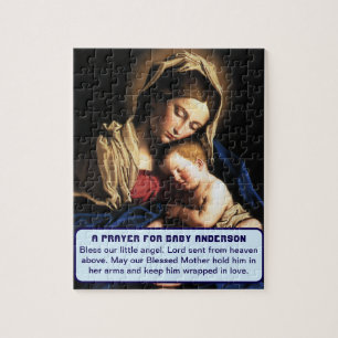 Blessed Mother with Christ Child baby boy Keepsake Jigsaw Puzzle