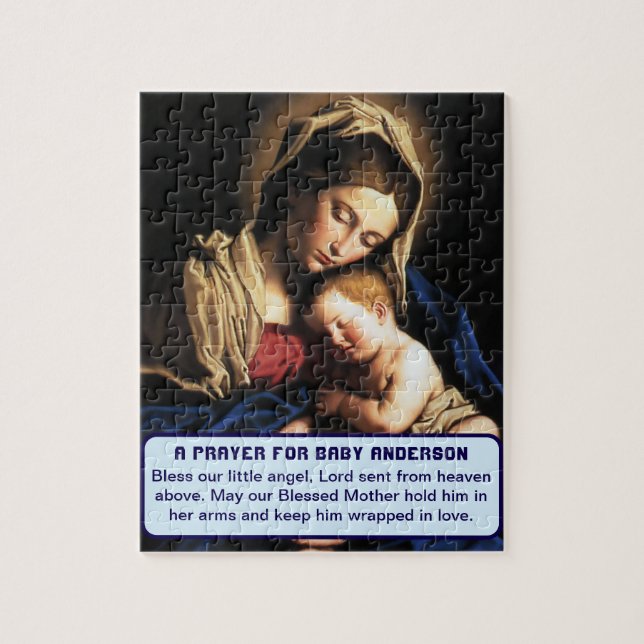Blessed Mother with Christ Child baby boy Keepsake Jigsaw Puzzle (Vertical)
