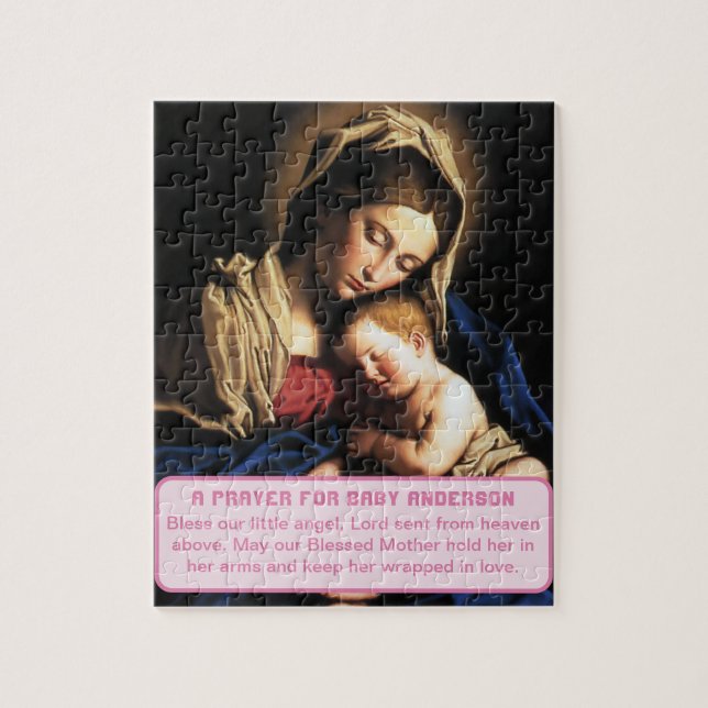 Blessed Mother with Christ Child baby boy Keepsake Jigsaw Puzzle (Vertical)