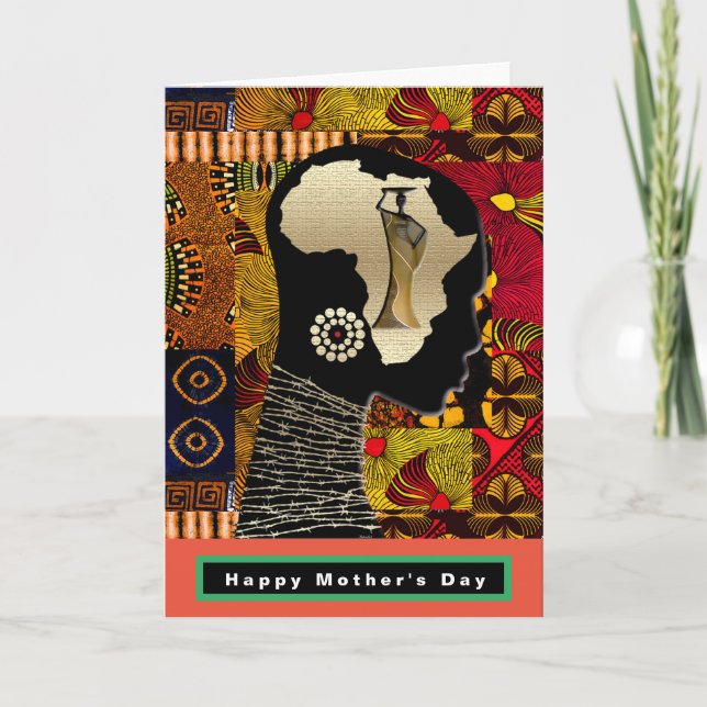 Blessed Motherhood – Afrocentric Mother’s  Card (Front)
