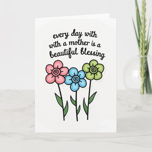 Blessed Mothers Day Art Card (Front)