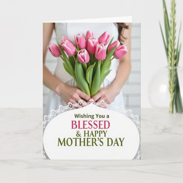 Blessed Mothers Day Floral Card (Front)