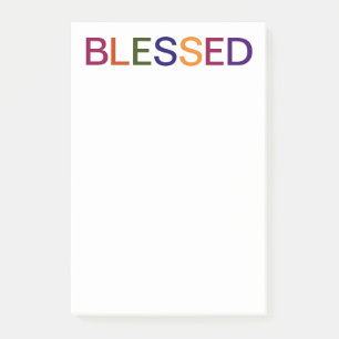 Blessed Multi Colored Post-it Notes