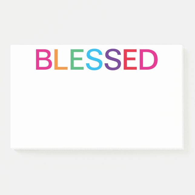 Blessed Multi Colored Post-it Notes (Front)
