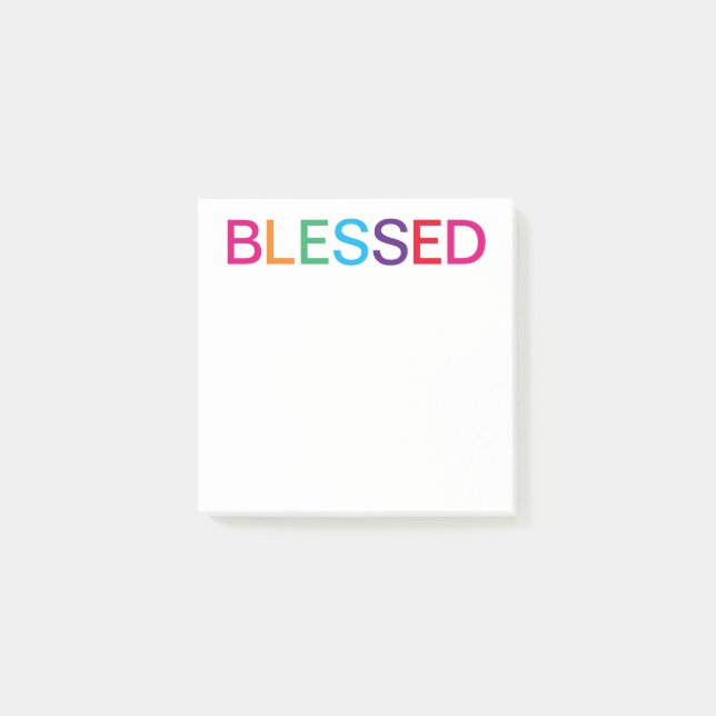 Blessed Multi Colored Post-it Notes (Front)