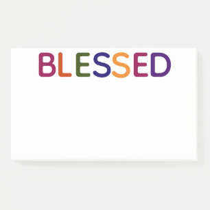 Blessed Multicolored 10 x 6 Post-it Notes