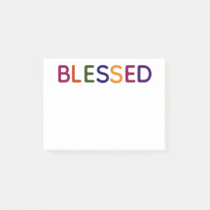 Blessed Multicolored 4 x 3 Post-it Notes