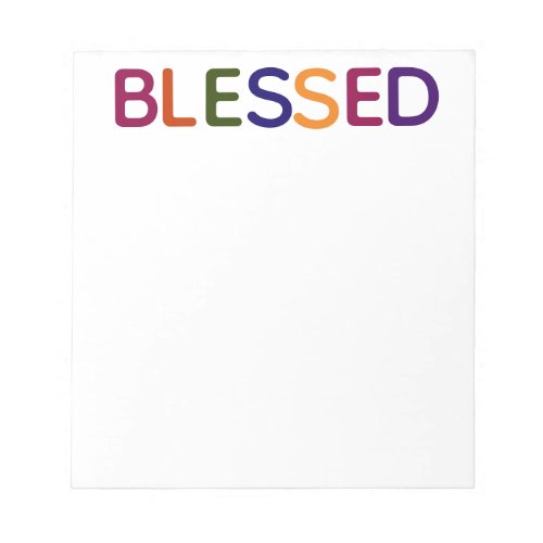 Blessed Multicolored 55 x 6 Notepad