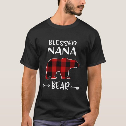 Blessed Nana Bear Buffalo Plaid Bear Shirt For Nan