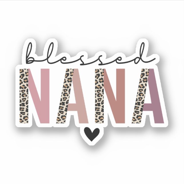 Blessed Nana, Gift for Grandma Grandmother Sticker (Front)