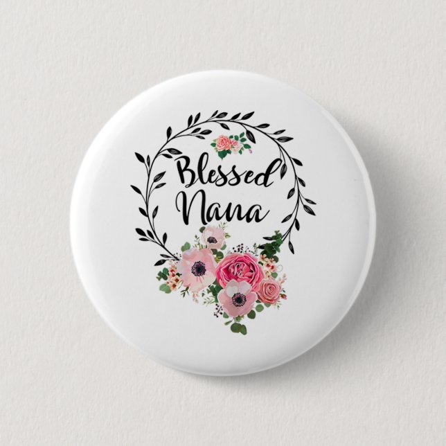 Blessed Nana Mother's Day Gift Button (Front)