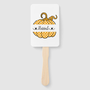 Blessed Nana Pumpkin Art Thanksgiving Halloween Hand Fan