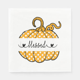 Blessed Nana Pumpkin Art Thanksgiving Halloween Napkins