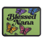 Blessed Nana Rainbow butterflies art               Hitch Cover
