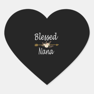 Blessed Nana Shirt Thanksgiving Christmas Heart Sticker