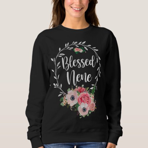 Blessed Nene Flower Decor Sweatshirt