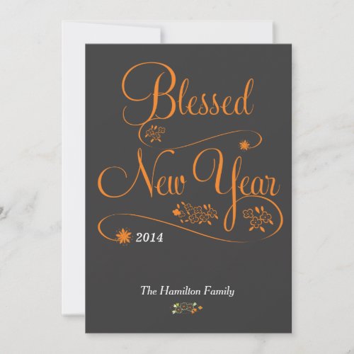 blessed new year holiday card