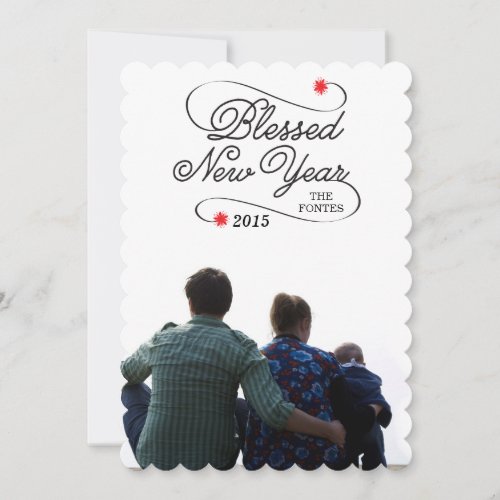 blessed new year holiday card