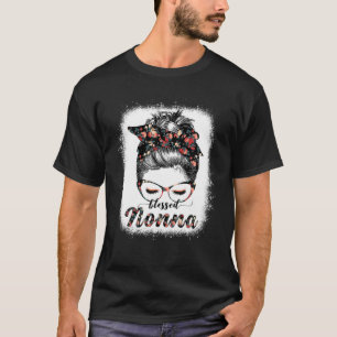 Blessed Nonna Messy Bun Women Happy Easter, Mother T-Shirt