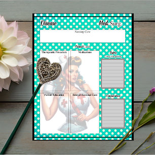 Blessed Nurse Pinup_ Disease Temp 2 Notepad