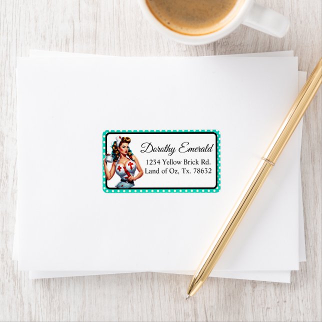 Blessed Nurse Pinup Label (Insitu)