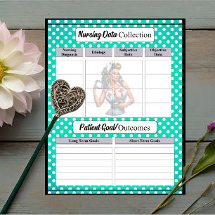 Blessed Nurse Pinup_ Nursing Data Collection Notepad