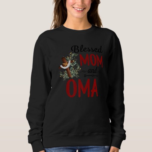 Blessed Oma  For Women Flower Decor Oma Sweatshirt