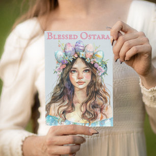 Blessed Ostara Eostre Spring Equinox Holiday Card