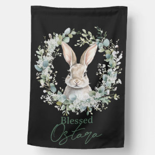 Blessed Ostara Rabbit Spring Easter House Flag